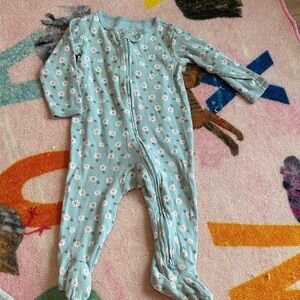 Carter's Blue Floral Kids Footie